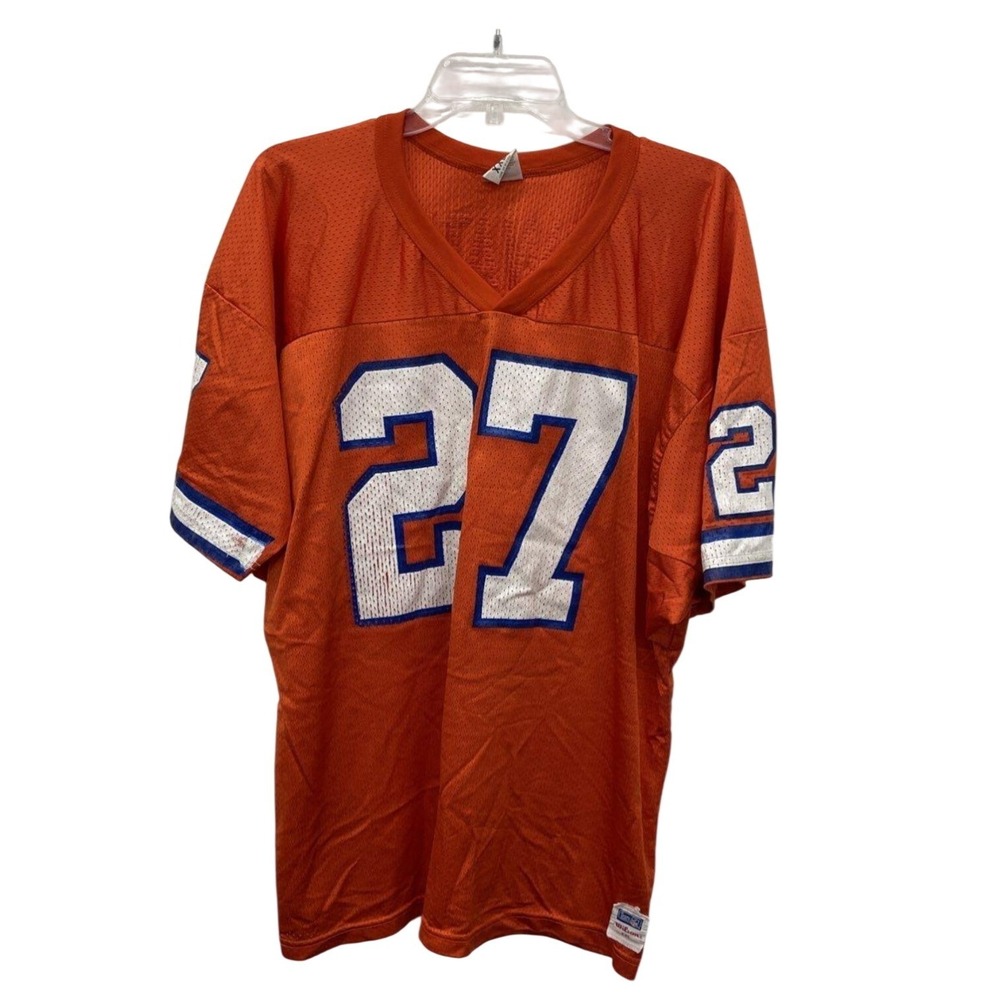 Vintage Wilson Steve Atwater Denver Broncos Jersey Orange Nylon Mesh XXL USA